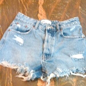 Zara Blue Denim Jean Shorts